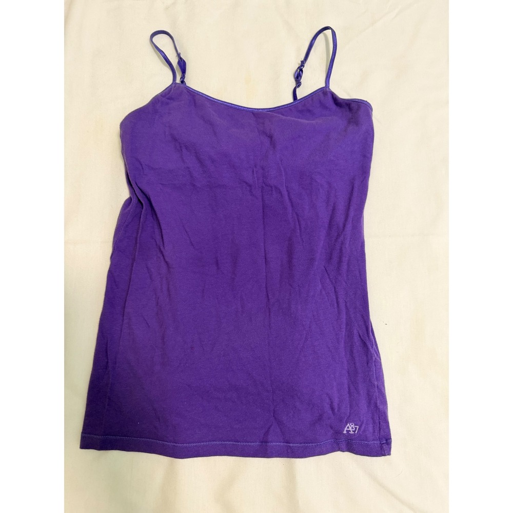 Aeropostale Womens Purple Stretch Camisole Shelf Bra Tank Top Size L